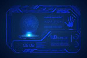 Modern HUD Technology Screen Background vector