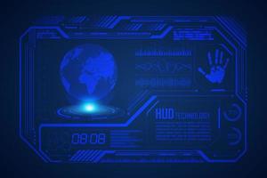 Modern HUD Technology Screen Background vector