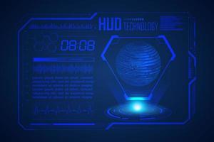 Modern HUD Technology Screen Background vector