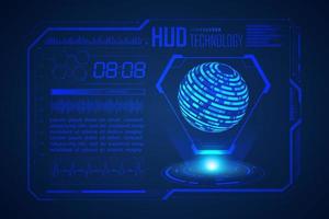 Modern HUD Technology Screen Background vector