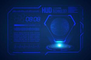 Modern HUD Technology Screen Background vector