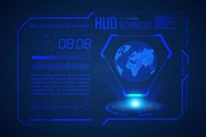 Modern HUD Technology Screen Background vector