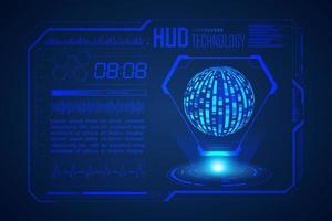 Modern HUD Technology Screen Background vector