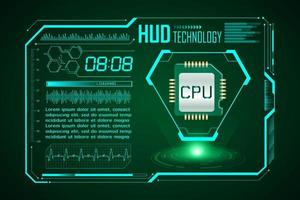 fondo de pantalla de tecnología hud moderna vector