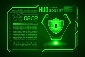 Modern HUD Technology Screen Background vector