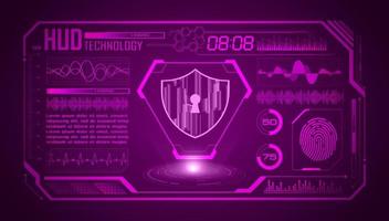 Modern HUD Technology Screen Background vector