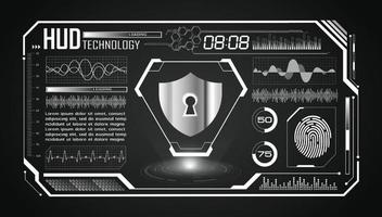 Modern HUD Technology Screen Background vector