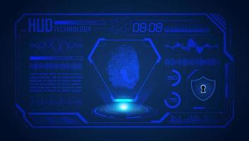 Modern HUD Technology Screen Background vector