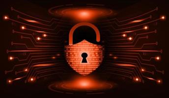 Modern Cybersecurity Technology Background with padlock vector