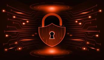 Modern Cybersecurity Technology Background with padlock vector