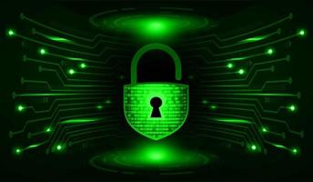 Modern Cybersecurity Technology Background with padlock vector