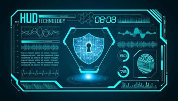 Modern HUD Technology Screen Background vector