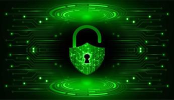 Modern Cybersecurity Technology Background with padlock vector