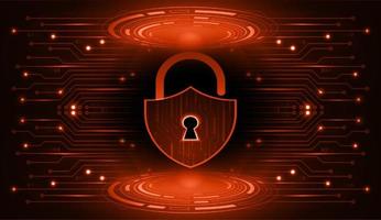 Modern Cybersecurity Technology Background with padlock vector