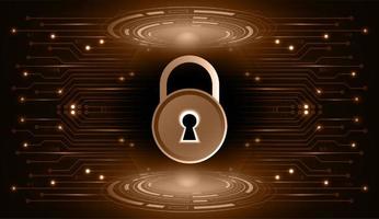Modern Cybersecurity Technology Background with lock vector