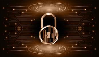 Modern Cybersecurity Technology Background with lock vector