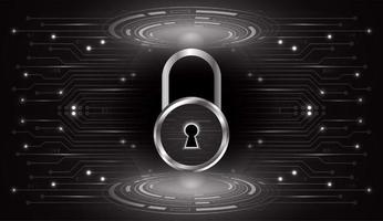 Modern Cybersecurity Technology Background with lock vector