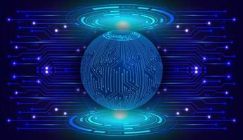 Modern Holographic Globe on Technology Background vector