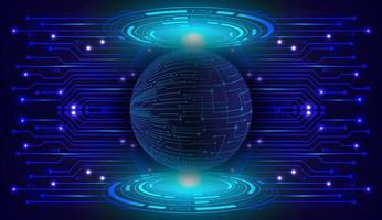 Modern Holographic Globe on Technology Background vector