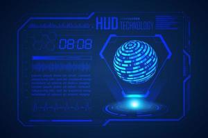 Modern HUD Technology Screen Background vector