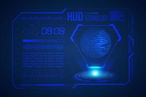 Modern HUD Technology Screen Background vector