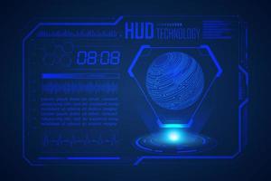 Modern HUD Technology Screen Background vector