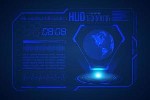 Modern HUD Technology Screen Background vector