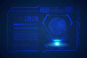 Modern HUD Technology Screen Background vector