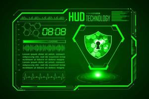 Modern HUD Technology Screen Background vector