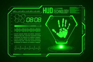 fondo de pantalla de tecnología hud moderna vector