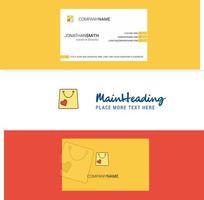 Beautiful Shopping bag Logo and business card vertical Design Vector