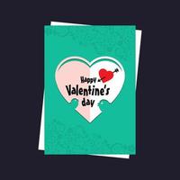Happy Valentines day Illustration of love Valentines day set Greeting card poster flyer banner design vector