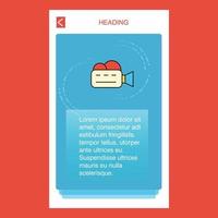 Camcoder mobile vertical banner design design Vector