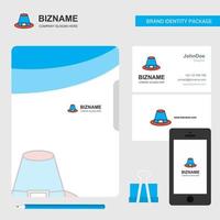 Hat Business Logo File Cover Visiting Card and Mobile App Design Vector Illustration