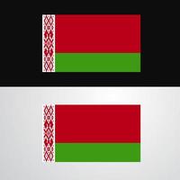 diseño de banner de bandera de bielorrusia vector