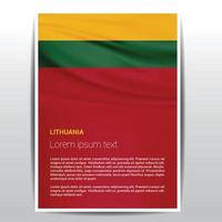 Lithuania flags design vector
