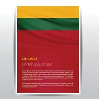 Lithuania flags design vector