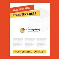 Pie chart Title Page Design for Company profile annual report presentations leaflet Brochure Vector Background