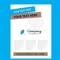 Writing Title Page Design for Company profile annual report presentations leaflet Brochure Vector Background