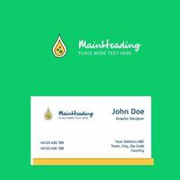 Water drop logo Design with business card template Elegant corporate identity Vector