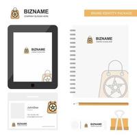 Halloween shopping bag Business Logo Tab App Diary PVC Employee Card and USB Brand Stationary Package Design Vector Template