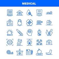 los iconos de línea médica establecidos para el kit de uxui móvil de infografía y el diseño de impresión incluyen tubo de ensayo ciencia laboratorio médico globo colección de mapas médicos logotipo infográfico moderno y vector de pictograma