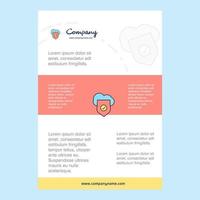 Template layout for Secure cloud comany profile annual report presentations leaflet Brochure Vector Background