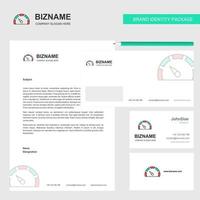 Meter Business Letterhead Envelope and visiting Card Design vector template