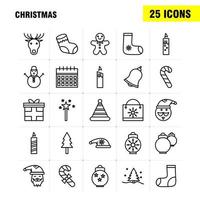 los iconos de la línea de navidad establecidos para el kit de uxui móvil de infografía y el diseño de impresión incluyen el archivo del documento de venta, el texto, la música, los medios de sonido, la colección multimedia, el logotipo y el pictograma de infografía moderna vector