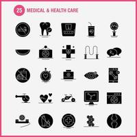 Medical And Health Care Solid Glyph Icon for Web Print and Mobile UXUI Kit Such as Medical Health Bag Kid Healthcare No Smoking Medical Pictogram Pack Vector