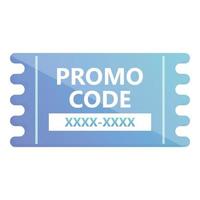 Badge promo code icon cartoon vector. Ticket gift vector