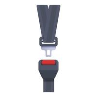 vector de dibujos animados de icono de cinturón de pasajeros. Asiento de coche