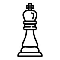 Chess king icon, outline style vector