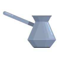 Arabic coffee pot icon cartoon vector. Cezve cup vector